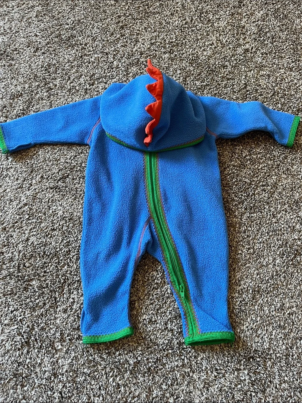 Hanna Andersson Fleece Bunting - Dino Blue Size 30cm/3-6mo